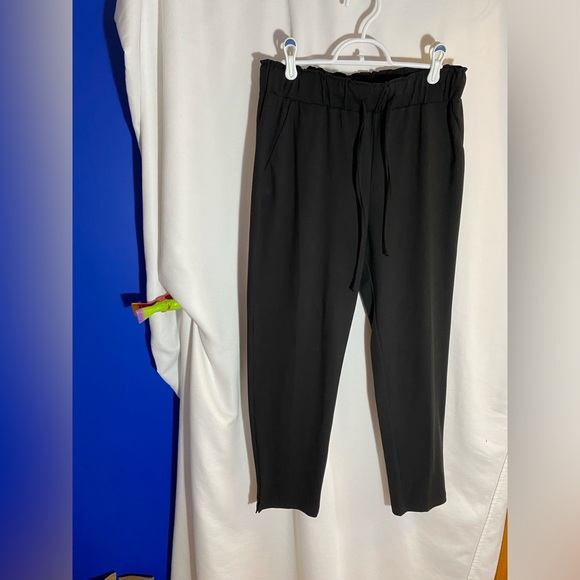 Joie Black Drawstring Jogger Pants, Size Medium